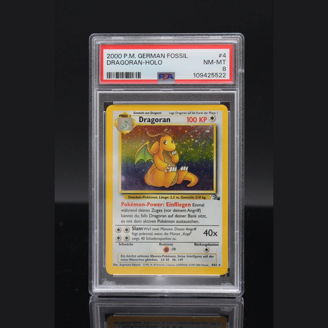 Dragoran Holo · Fossil · 4/62 · Deutsch · PSA 8 - Bild 1