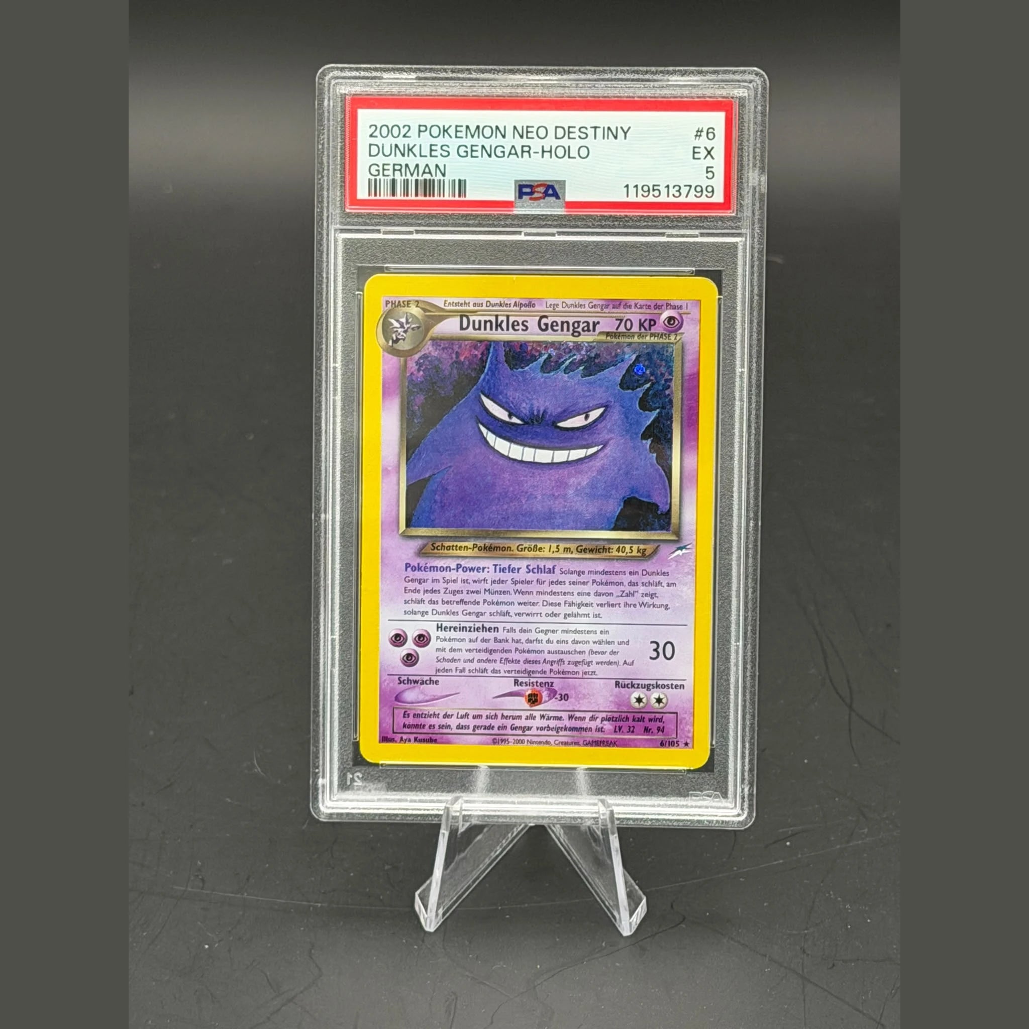 Dunkles Gengar Holo · Neo Destiny · 6/105 · Deutsch · PSA 5 - Bild 1