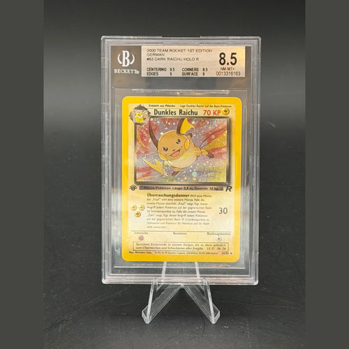 Dunkles Raichu Holo · Team Rocket 1st Edition · 83/82 · Deutsch · BGS 8.5 - Bild 1