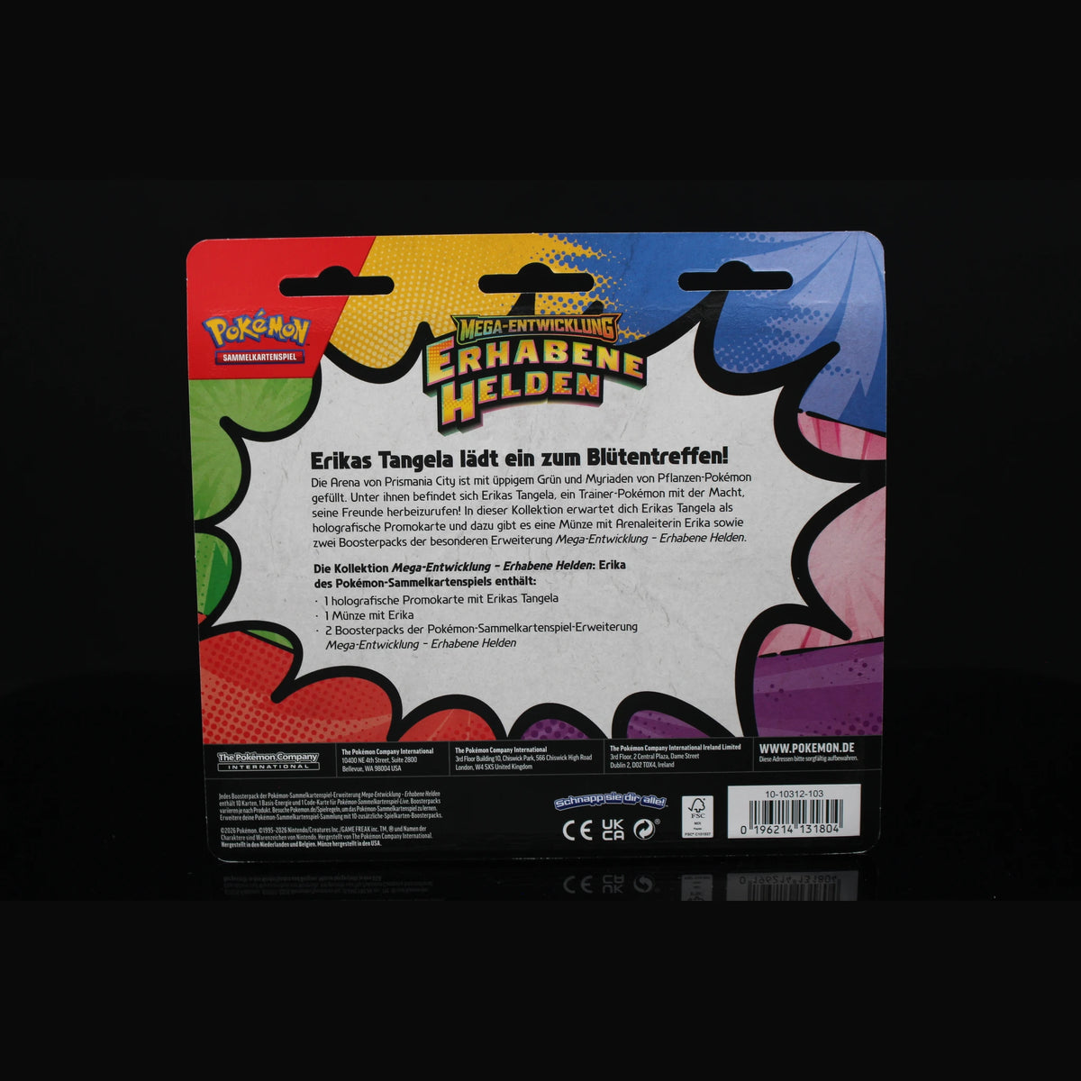 Erhabene Helden Erikas Tangela Blister (2 Booster + Promo + Münze) · Deutsch · Sealed OVP - Bild 2