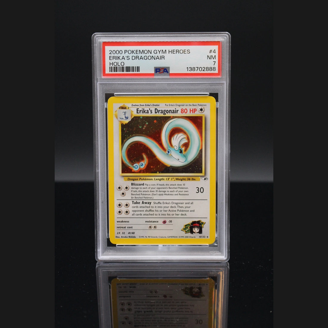 Erika's Dragonair Holo · Gym Heroes · 4/132 · Englisch · PSA 7 - Bild 1