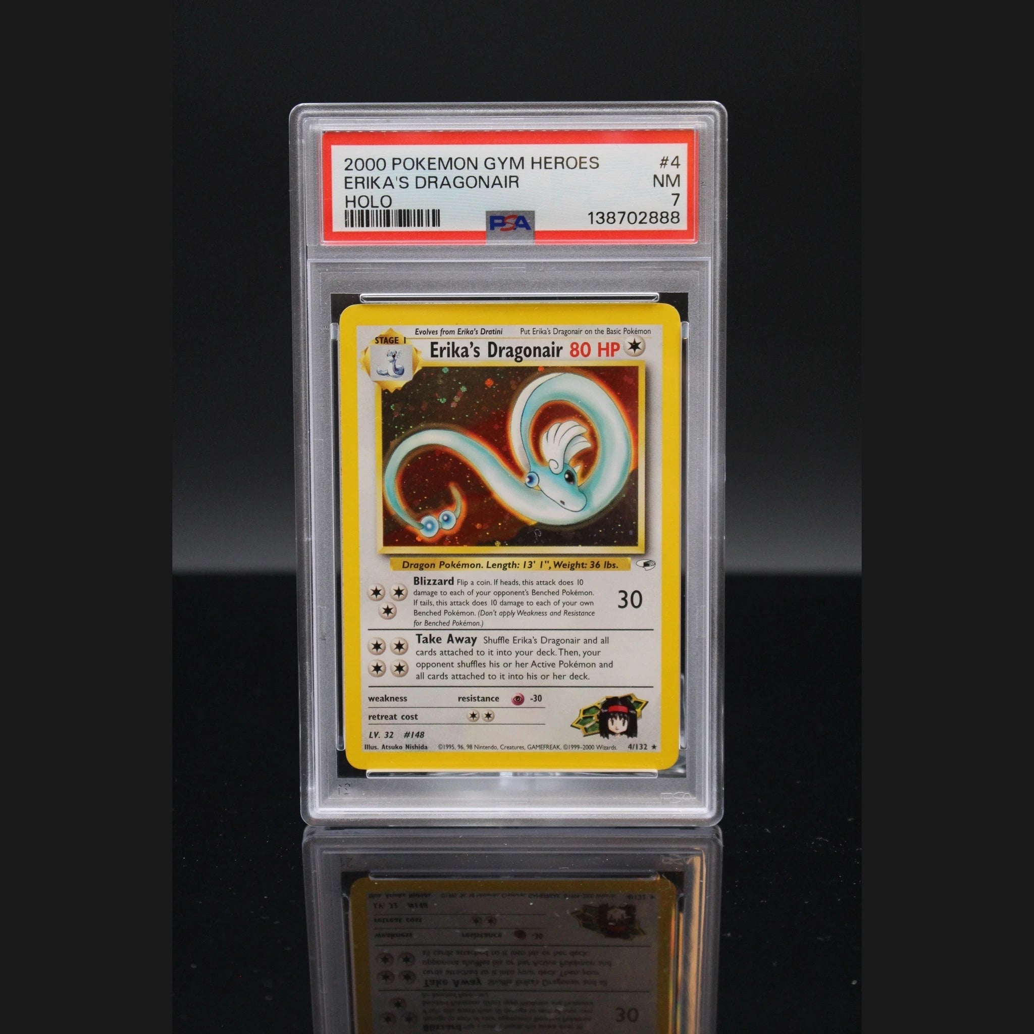 Erika's Dragonair Holo · Gym Heroes · 4/132 · Englisch · PSA 7 - Bild 1