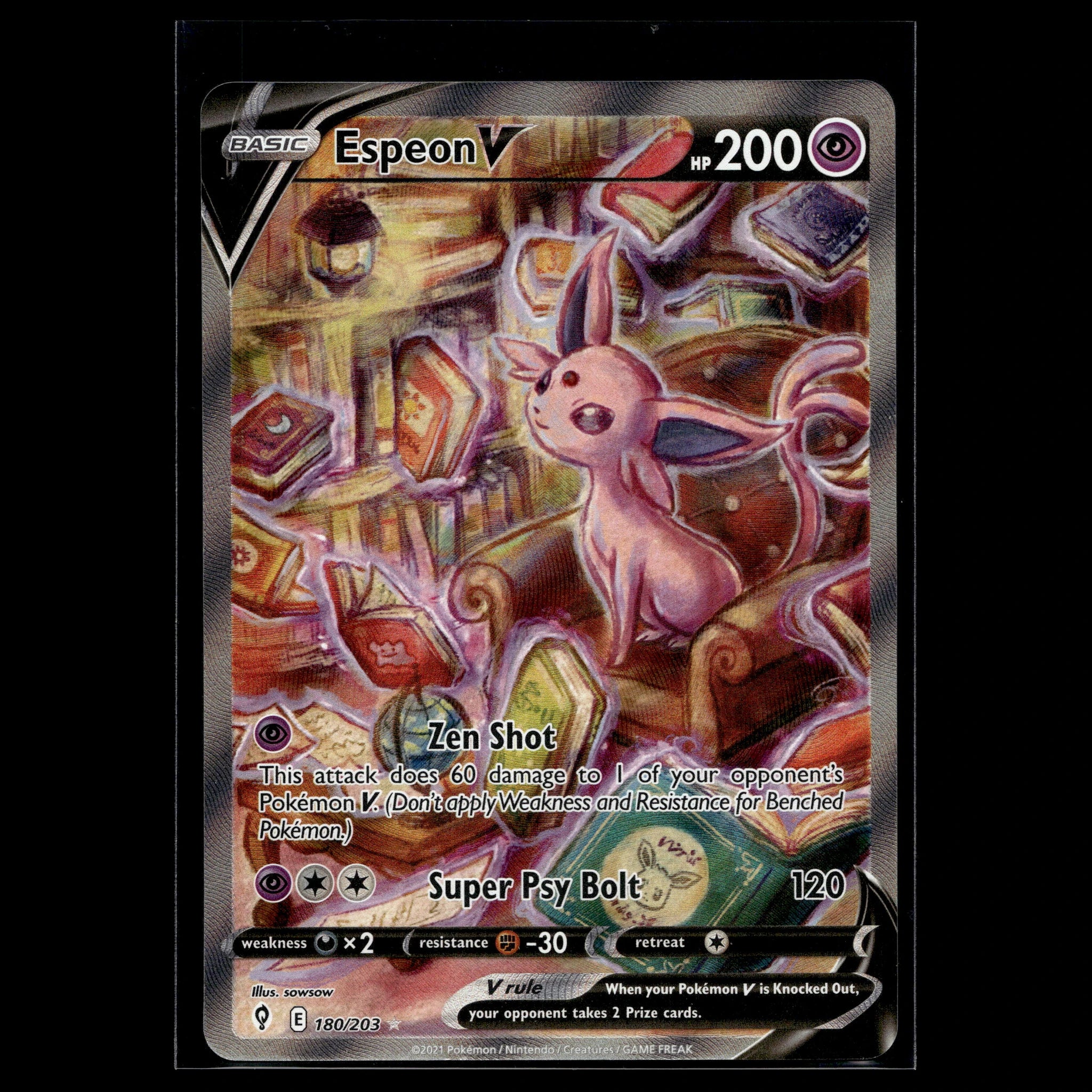 Espeon V SR · Evolving Skies · 180/203 · Englisch · (Near Mint) - Bild 1