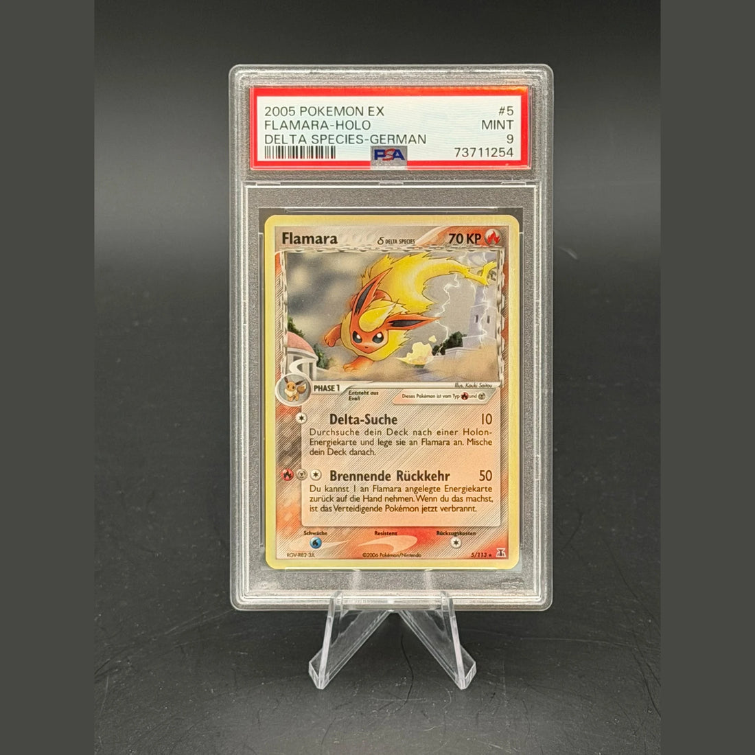 Flamara Delta Species Holo · EX · 5/113 · Deutsch · PSA 9 - Bild 1