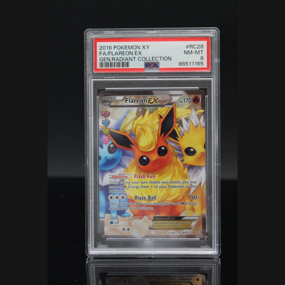 Flareon EX · Generations Radiant Collection · RC28/RC32 · Englisch · PSA 8 - Bild 1
