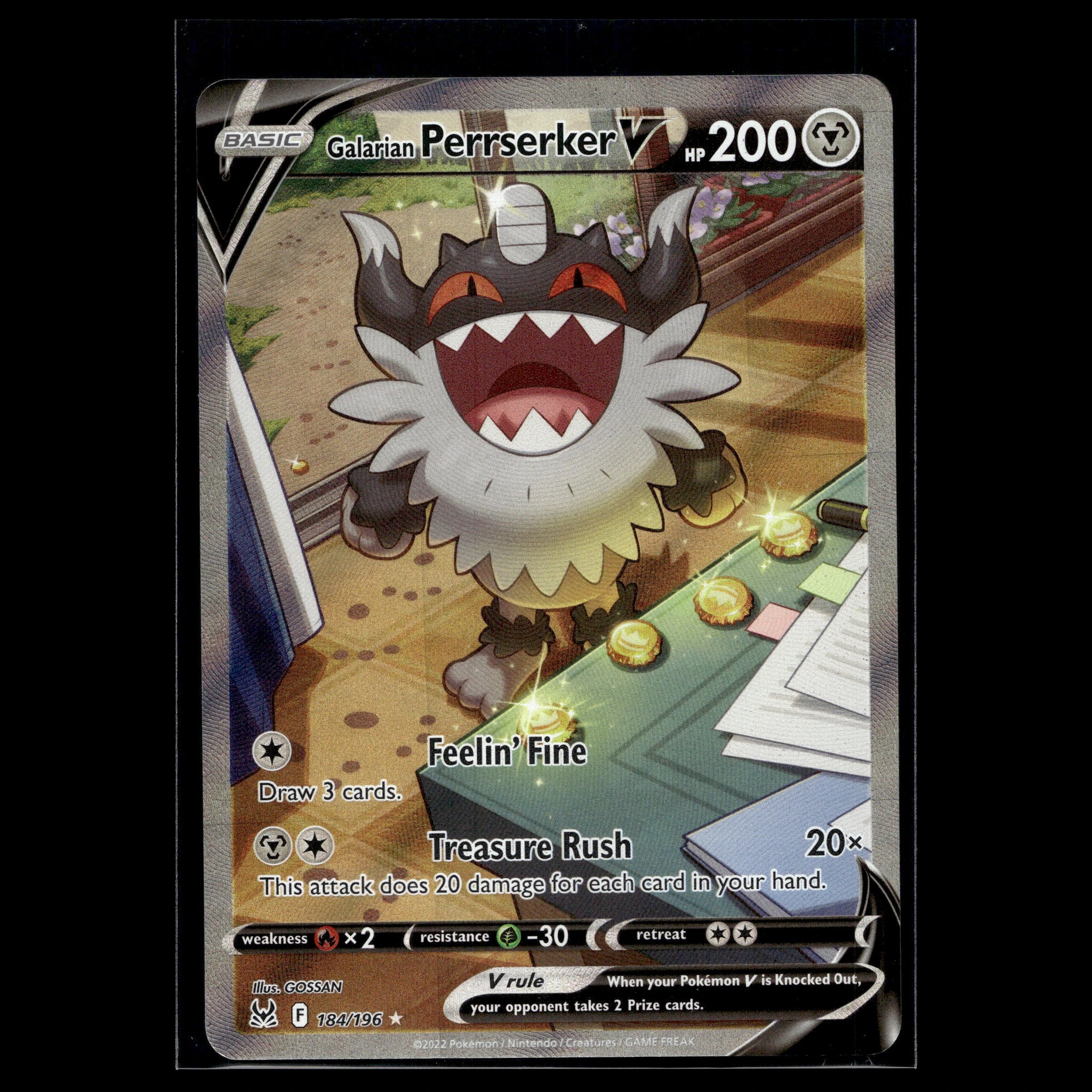 Galarian Perrserker V SR · Lost Origin · 184/196 · Englisch · (Near Mint) - Bild 1