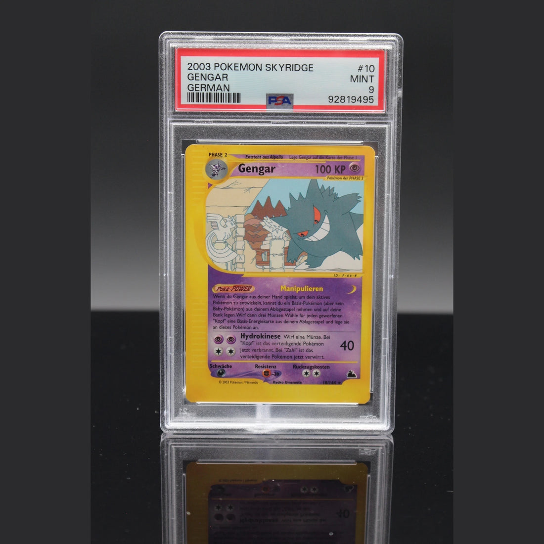 Gengar Holo · Skyridge · 10/144 · Deutsch · PSA 9 - Bild 1