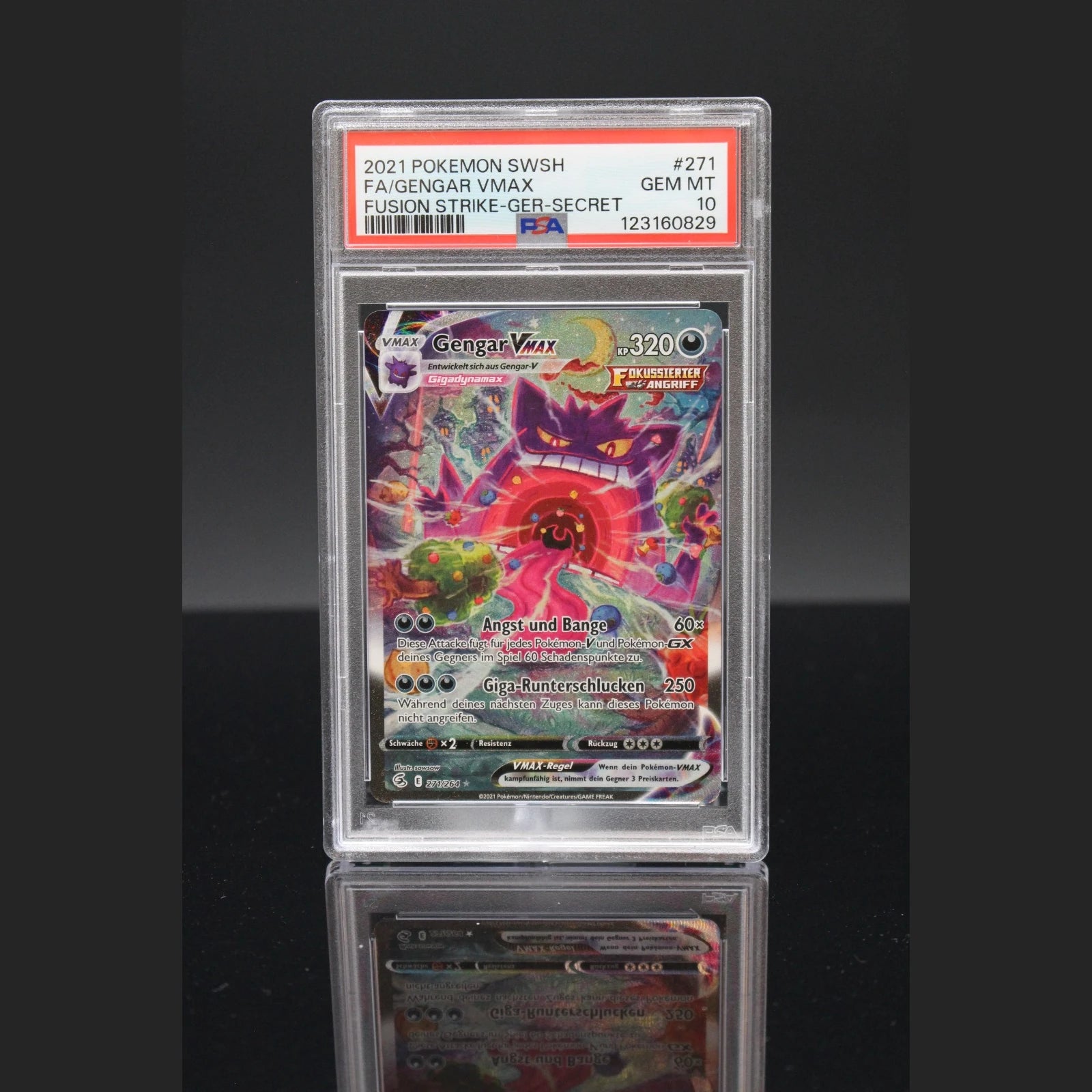 Gengar VMAX SAR · Fusionsangriff · 271/264 · Deutsch · PSA 10 - Bild 1
