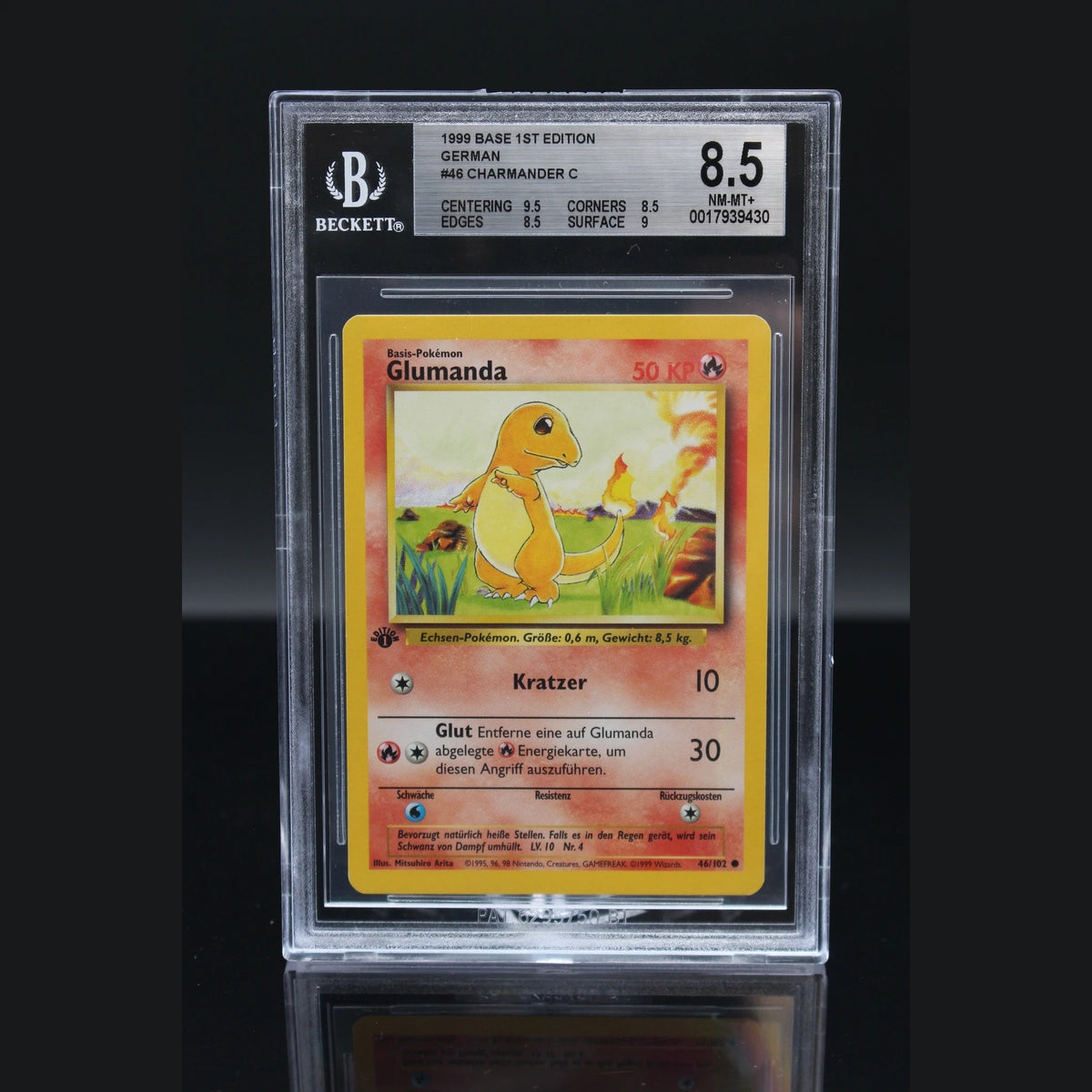 Glumanda · Base Set 1st Edition · 46/102 · Deutsch · BGS 8.5 - Bild 1
