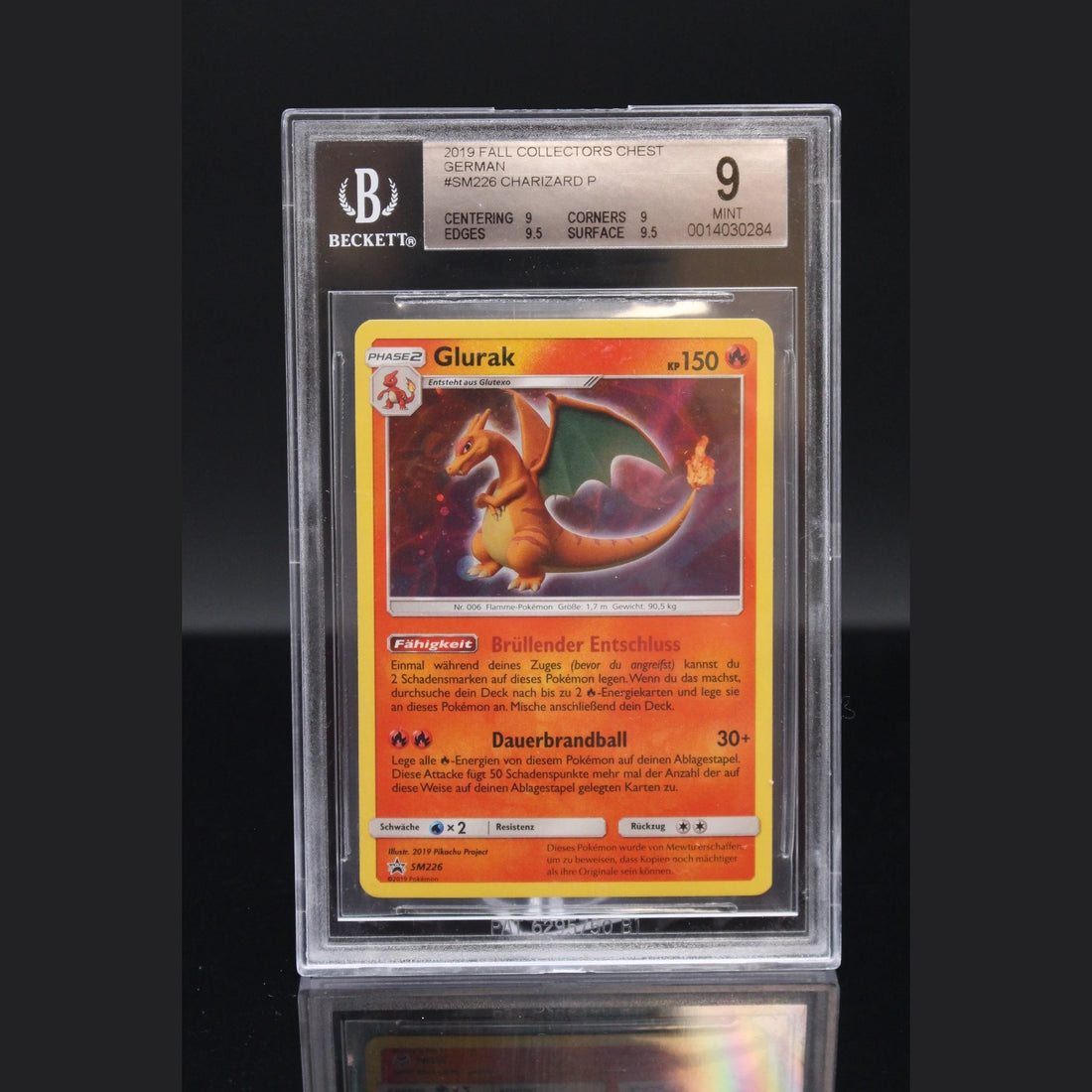 Glurak Promo · Fall Collectors Chest · SM226 · Deutsch · BGS 9 - Bild 1