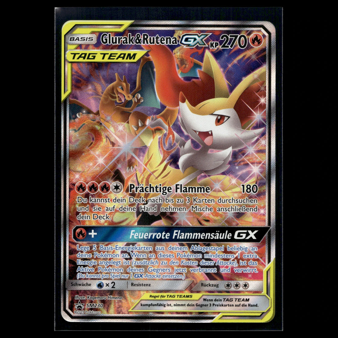 Glurak & Rutena GX · Sonne & Mond Promos · SM230 · Deutsch · (Near Mint-) - Bild 1