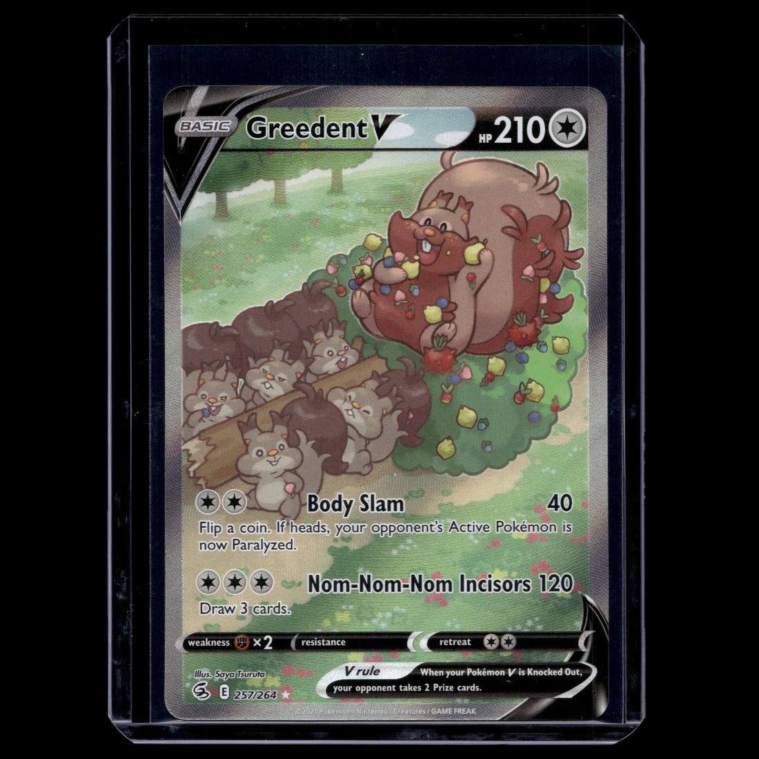 Greedent V SR · Fusion Strike · 257/264 · Englisch · (Near Mint) - Bild 1