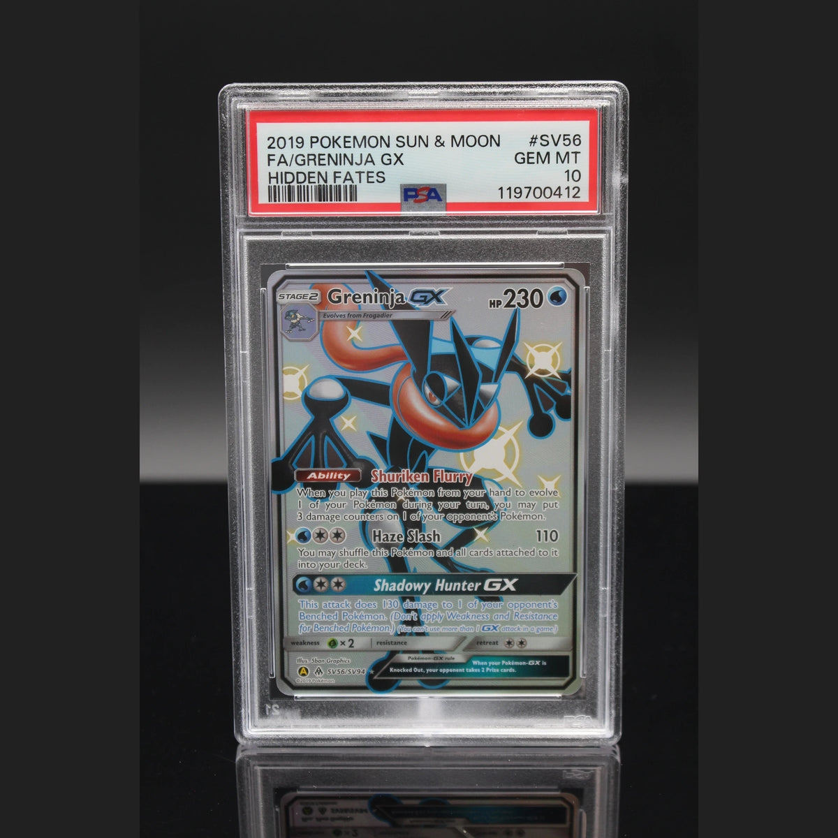 Greninja GX SR · Hidden Fates · SV56/SV94 · Englisch · PSA 10 - Bild 1