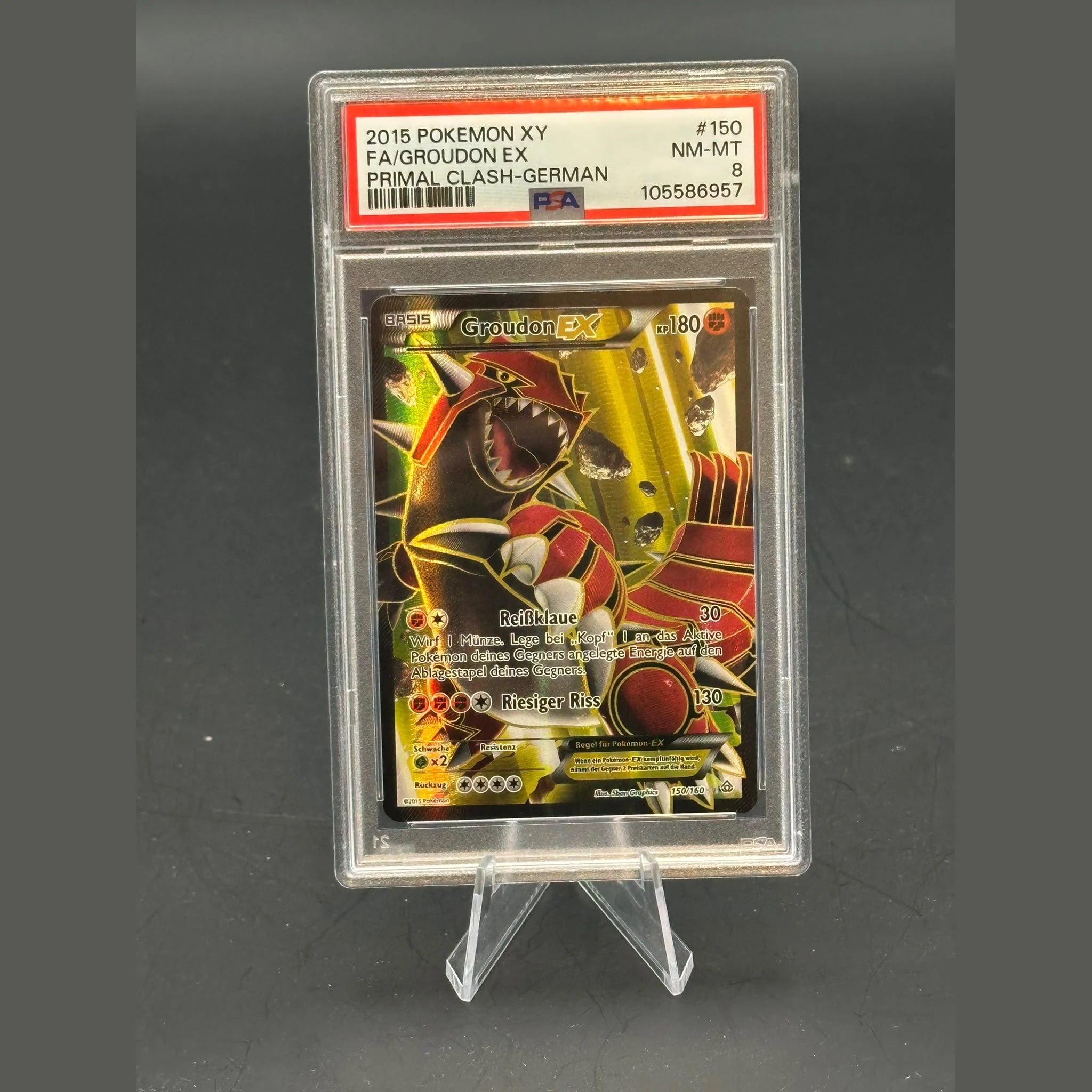 Groudon EX SR · Protoshock · 150/160 · Deutsch · PSA 8 - Bild 1
