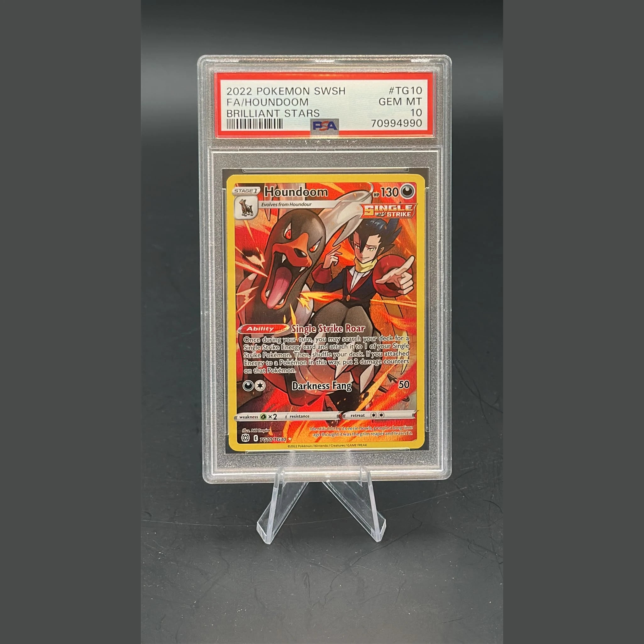 Houndoom AR · Brilliant Stars · TG10/TG30 · Englisch · PSA 10 - Bild 1