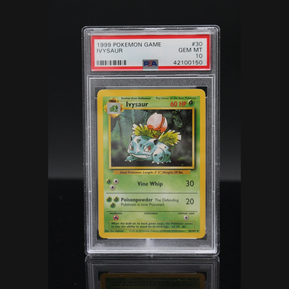 Ivysaur · Base Set · 30/102 · Englisch · PSA 10 - Bild 1