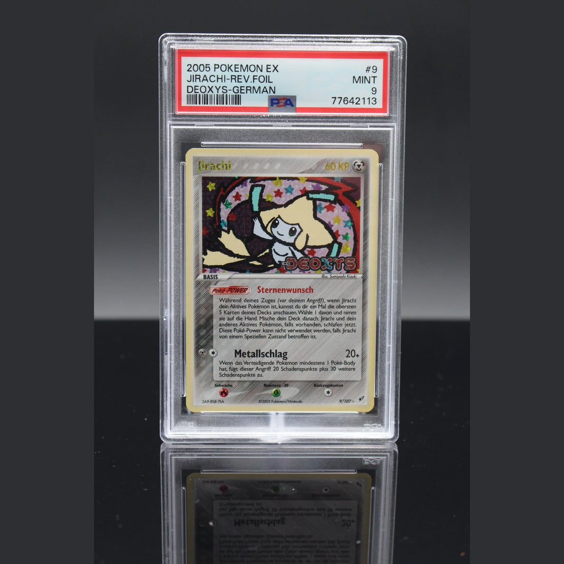 Jirachi Reverse · EX Deoxys · 9/107 · Deutsch · PSA 9 - Bild 1