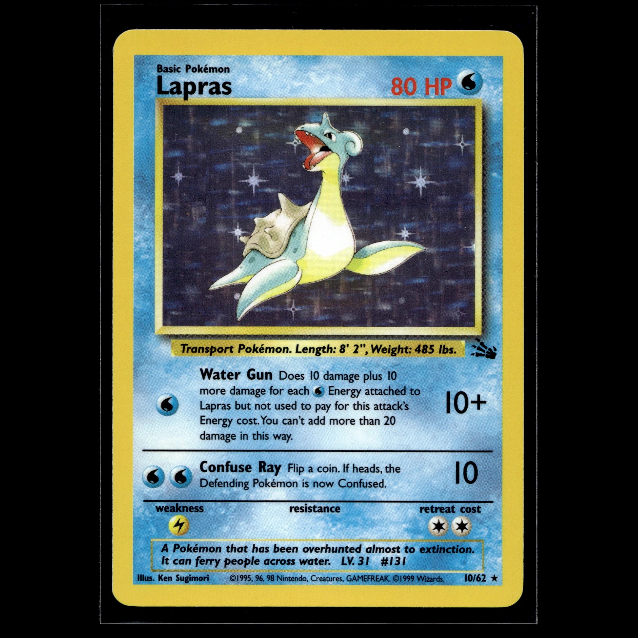 Lapras Holo · Fossil · 10/62 · Englisch · (Excellent+) - Bild 1