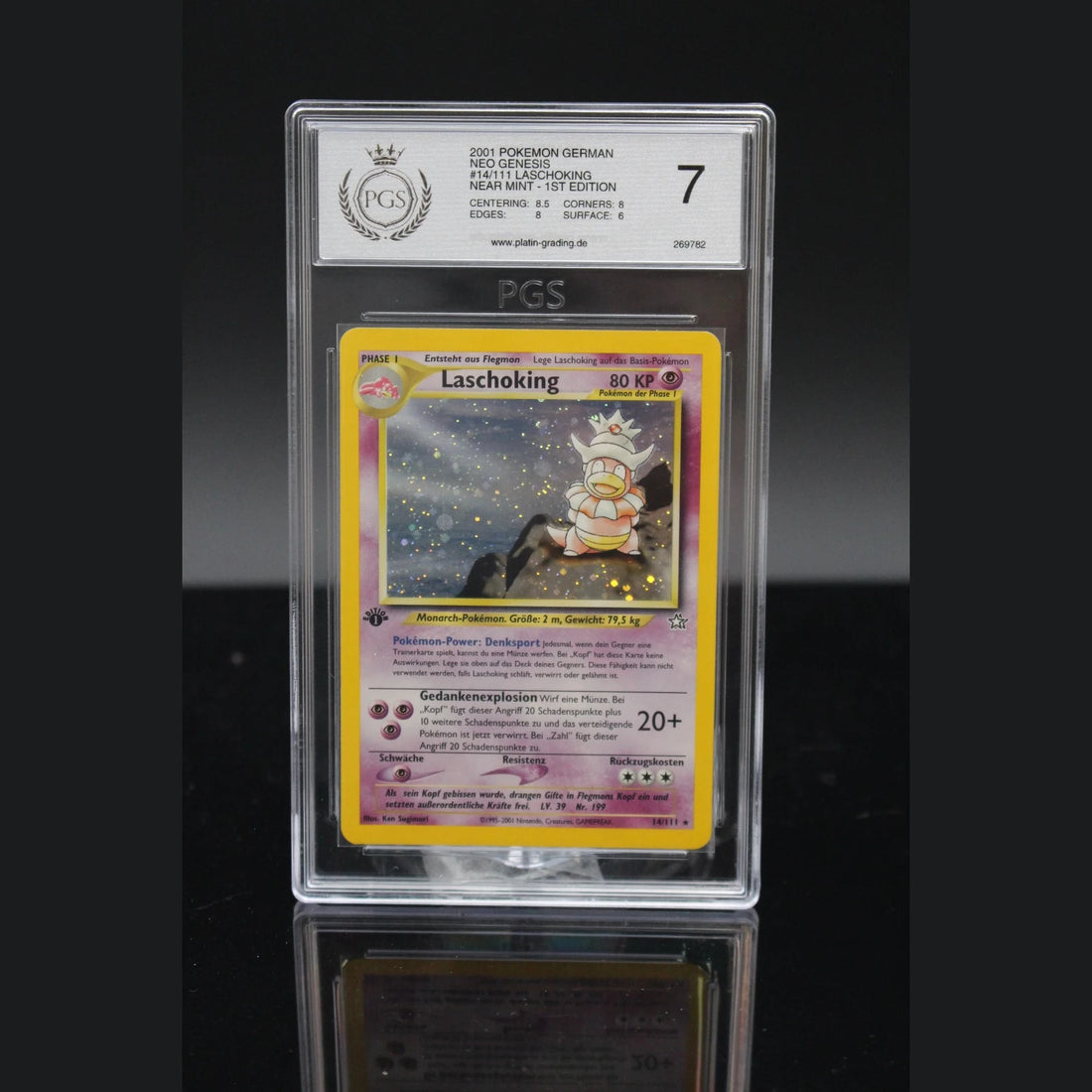 Laschoking Holo · Neo Genesis 1st Edition · 14/111 · Deutsch · PGS 7 - Bild 1