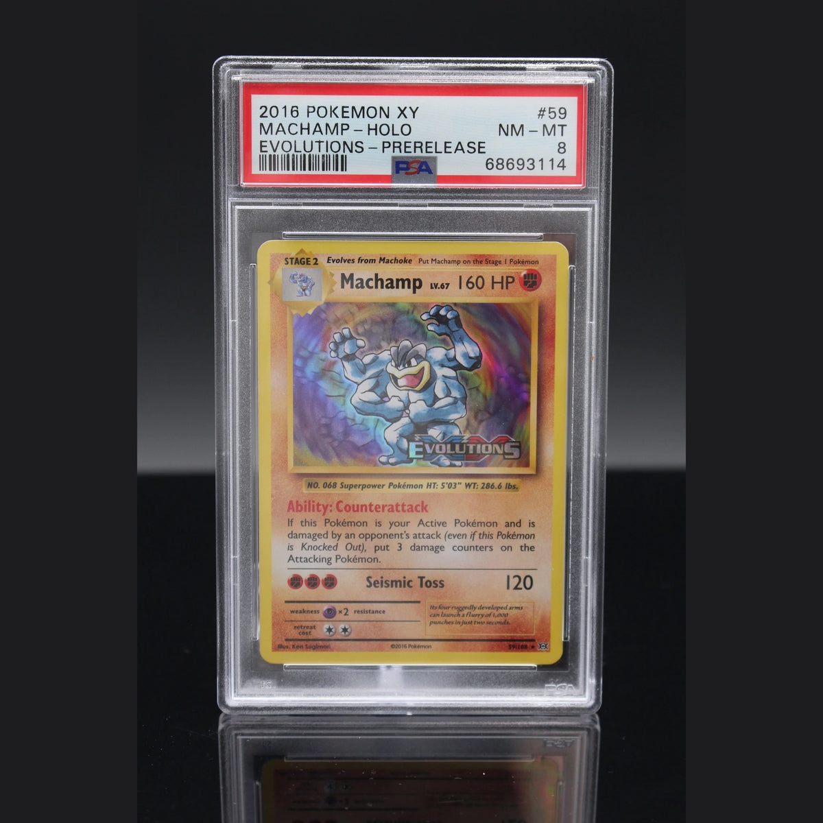 Machamp Holo · Evolutions · 59/108 · Englisch · PSA 8 - Bild 1