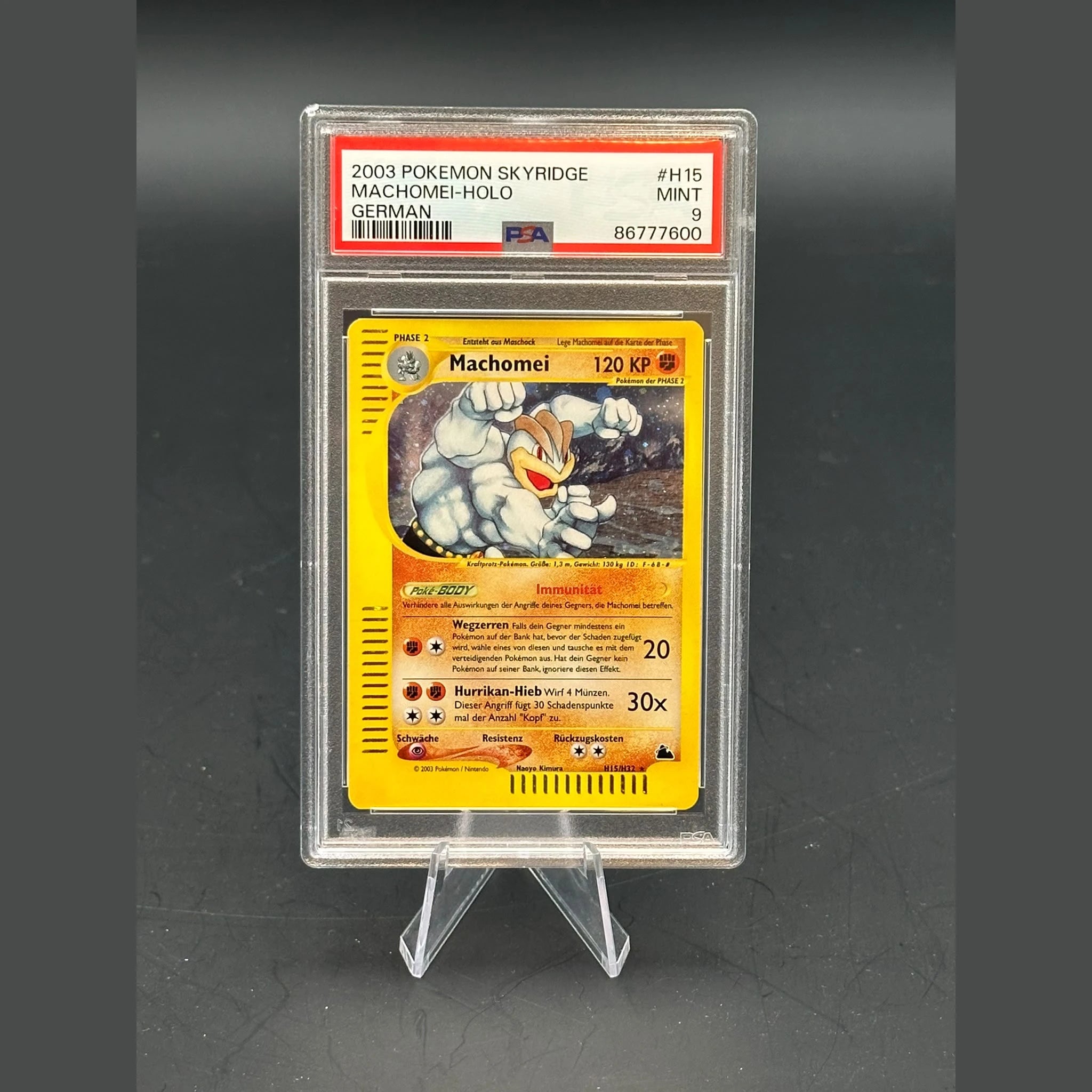 Machomei Holo · Skyridge · H15/H32 · Deutsch · PSA 9 - Bild 1