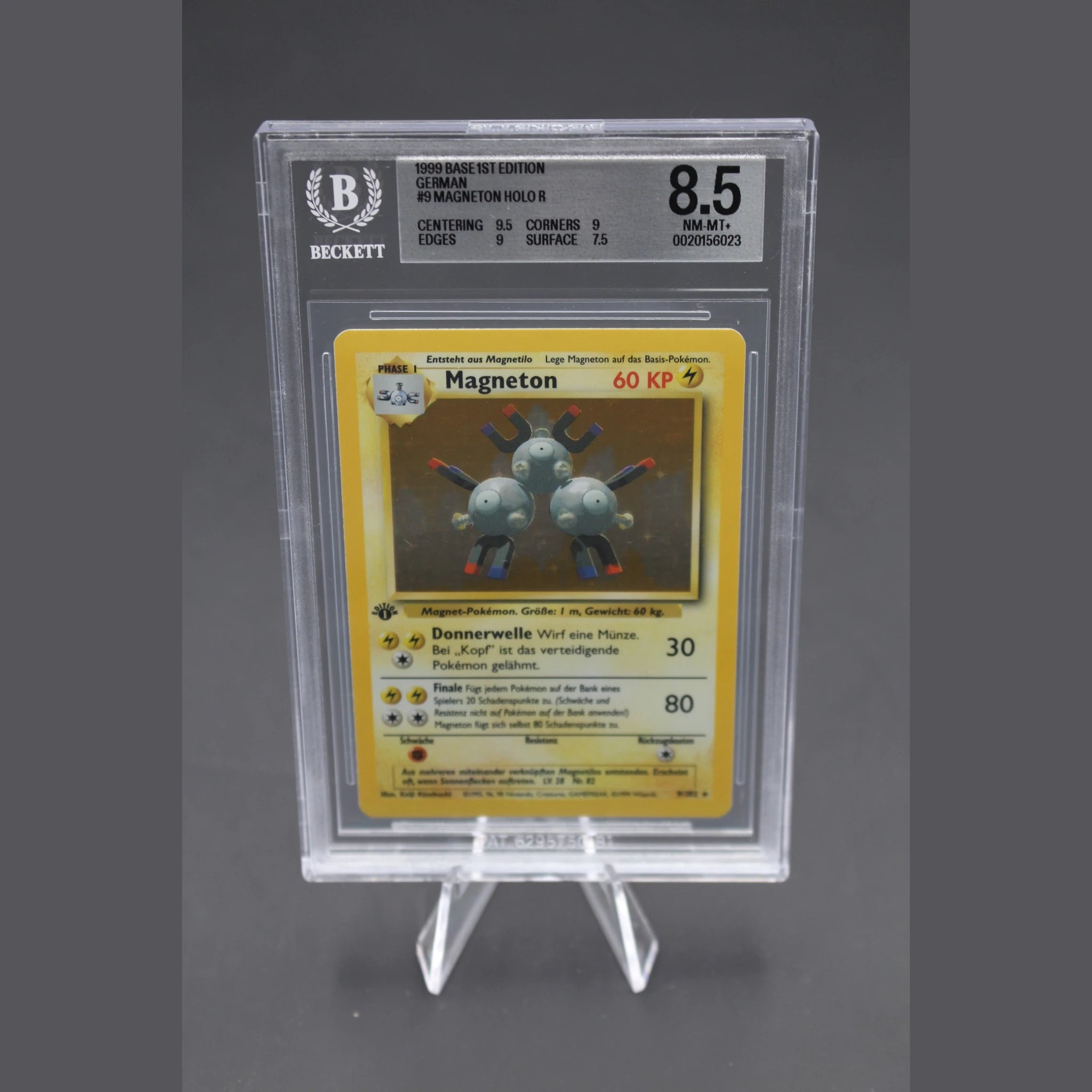 Magneton Holo · Base Set 1st Edition · 9/102 · Deutsch · BGS 8.5 - Bild 1