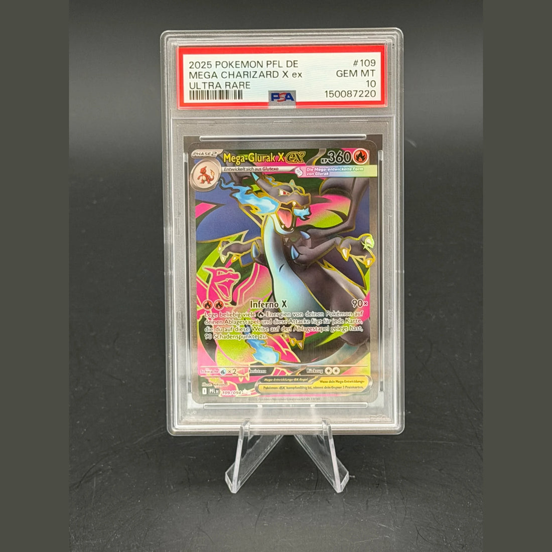 Mega-Glurak X ex SAR · PFL · 109/094 · Deutsch · PSA 10 - Bild 1