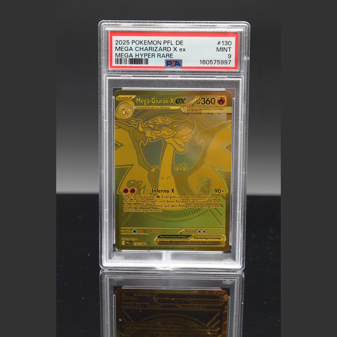 Mega-Glurak X ex UR · PFL · 130/094 · Deutsch · PSA 9 - Bild 1