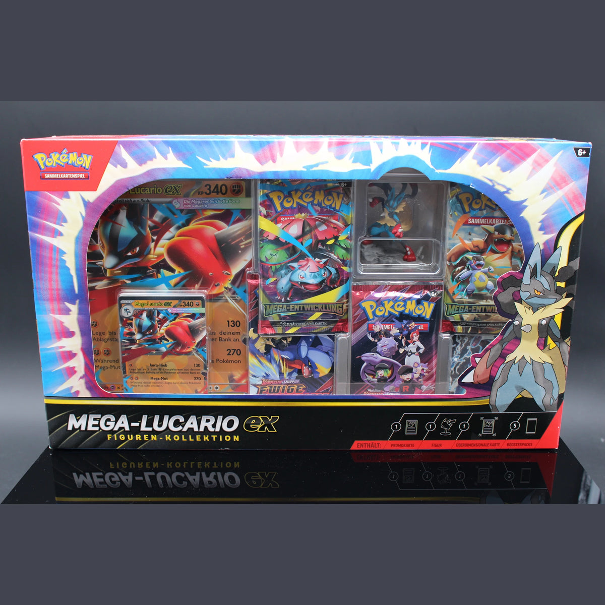 Mega-Lucario ex Figuren-Kollektion · Deutsch · Sealed OVP - Bild 1