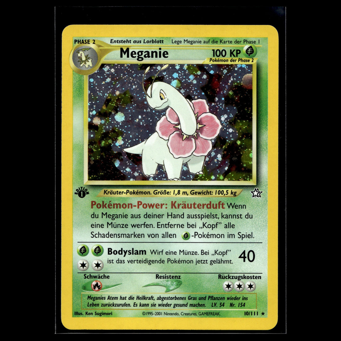 Meganie Holo · Neo Genesis 1st Edition · 10/111 · Deutsch · (Excellent-) - Bild 1