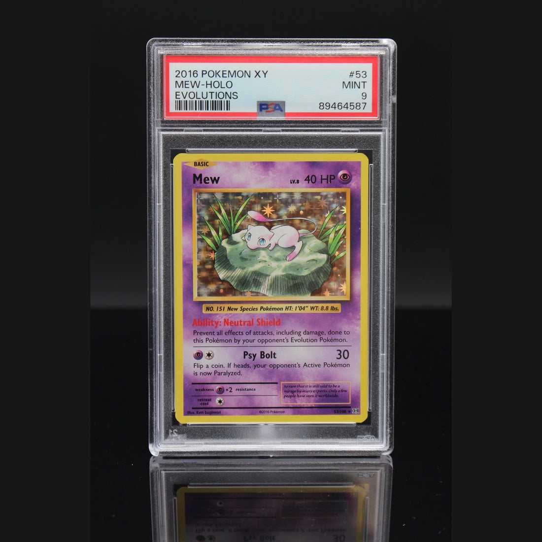 Mew Holo · Evolutions · 53/108 · Englisch · PSA 9 - Bild 1