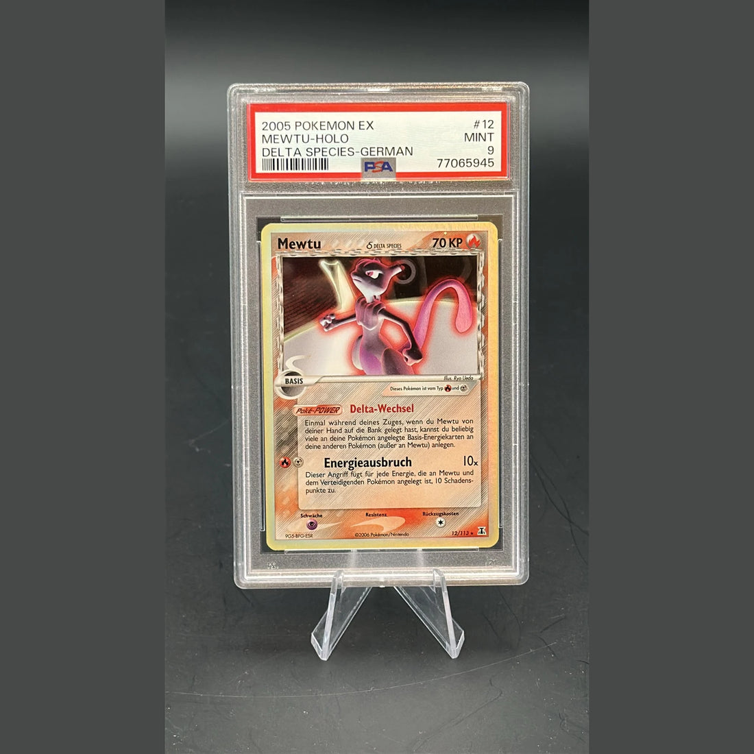 Mewtu Delta Species Holo · EX · 12/113 · Deutsch · PSA 9 - Bild 1