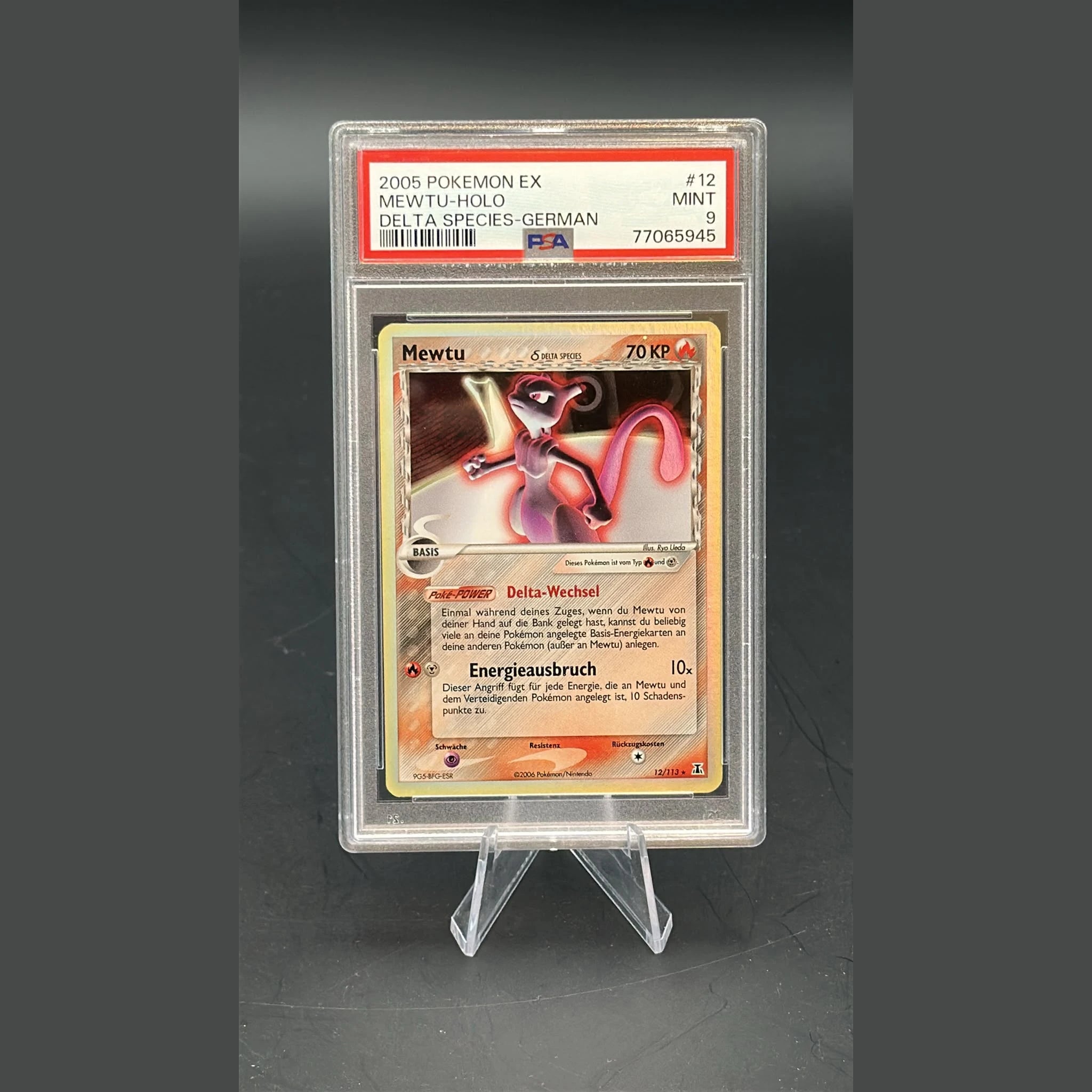 Mewtu Delta Species Holo · EX · 12/113 · Deutsch · PSA 9 - Bild 1