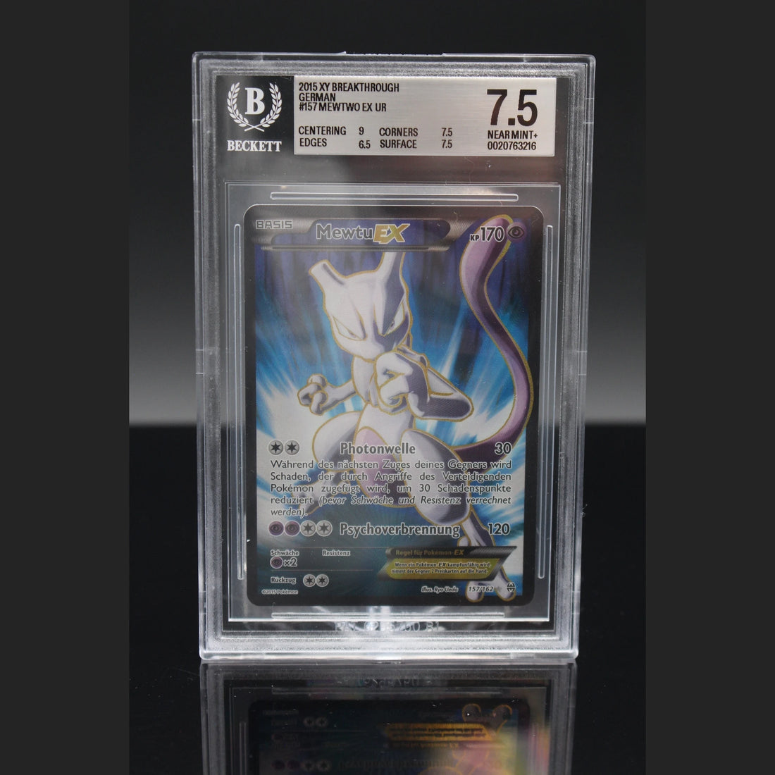 Mewtu EX UR · Breakthrough · 157/162 · Deutsch · BGS 7.5 - Bild 1