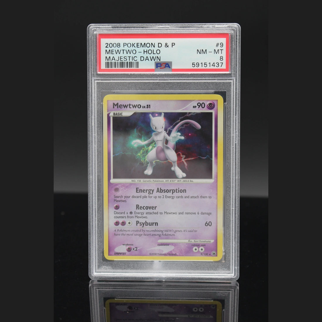 Mewtwo Holo · Majestic Dawn · 9/100 · Englisch · PSA 8 - Bild 1