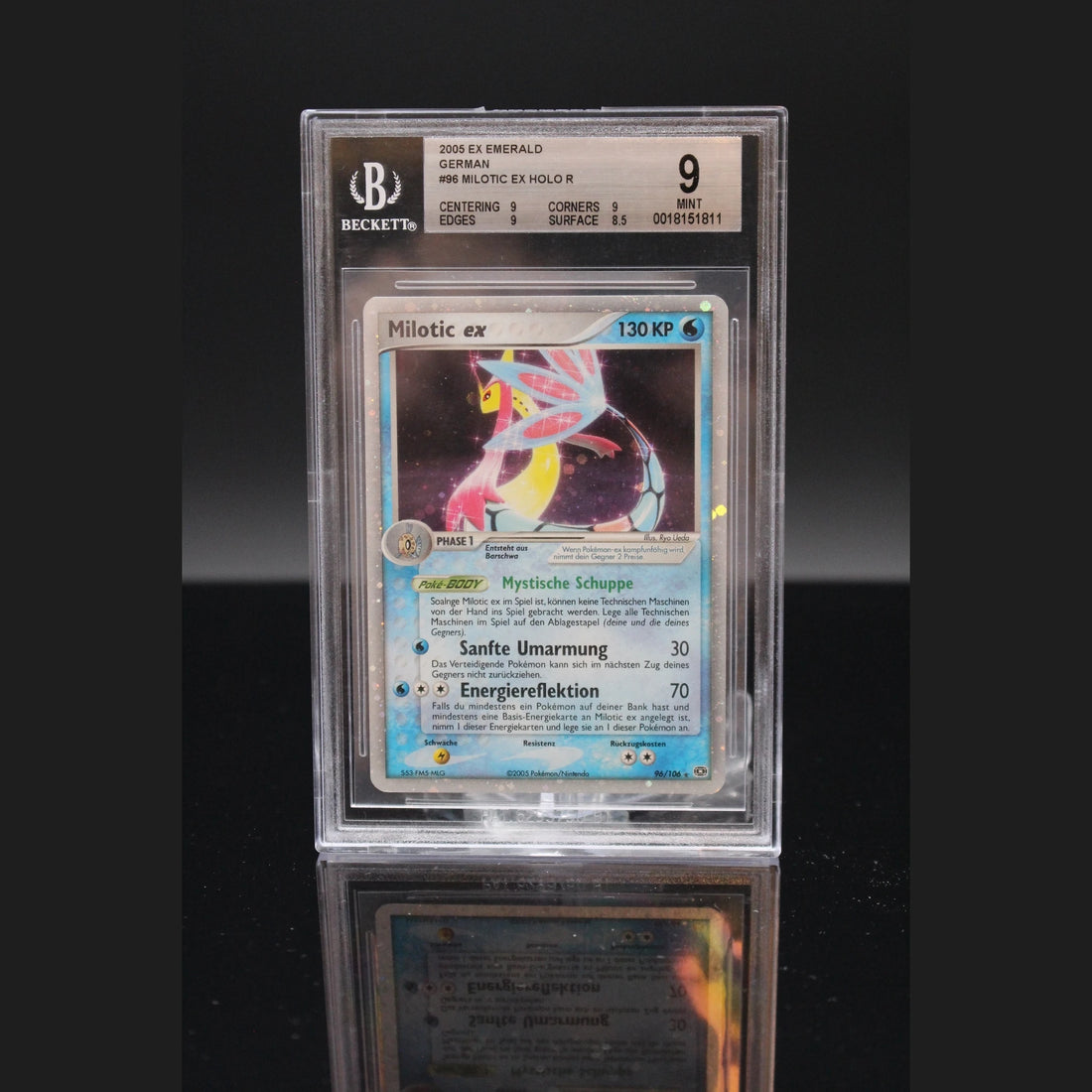 Milotic ex Holo · EX Emerald · 96/106 · Deutsch · BGS 9 - Bild 1