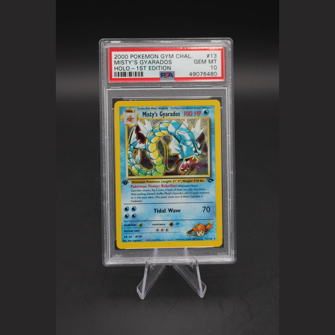 Misty's Gyarados Holo · Gym Challenge 1st Edition · 13/132 · Englisch · PSA 10 - Bild 1
