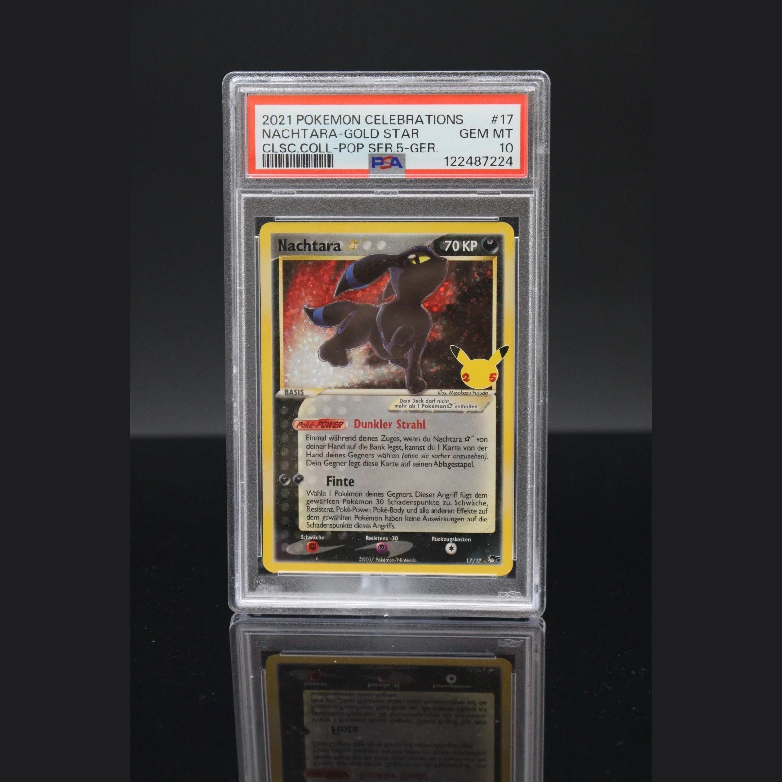 Nachtara Gold Star · Celebrations: Classic Collection · 17/17 · Deutsch · PSA 10 - Bild 1