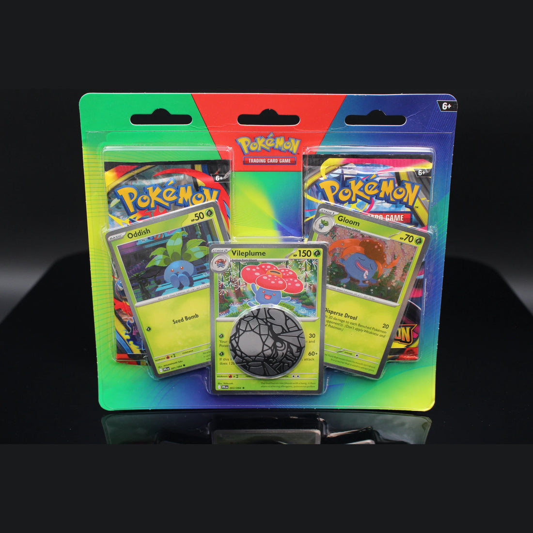 Oddish Gloom Vileplume Blister mit Coin und 2 Boostern · Englisch · Sealed OVP - Bild 1