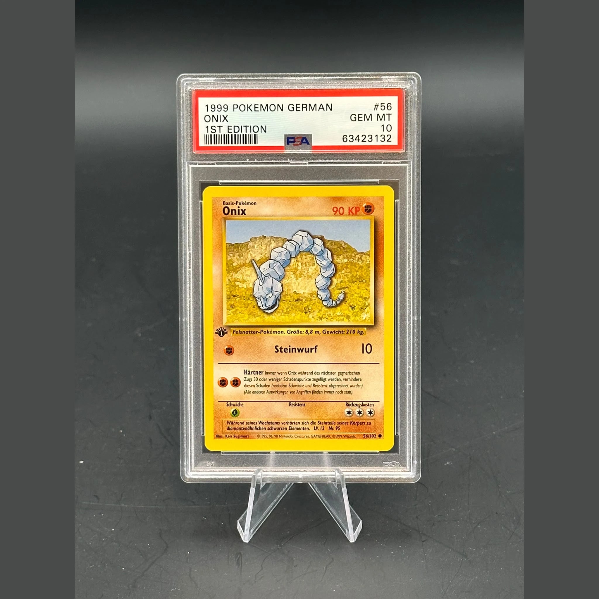 Onix · Base Set 1st Edition · 56/102 · Deutsch · PSA 10 - Bild 1