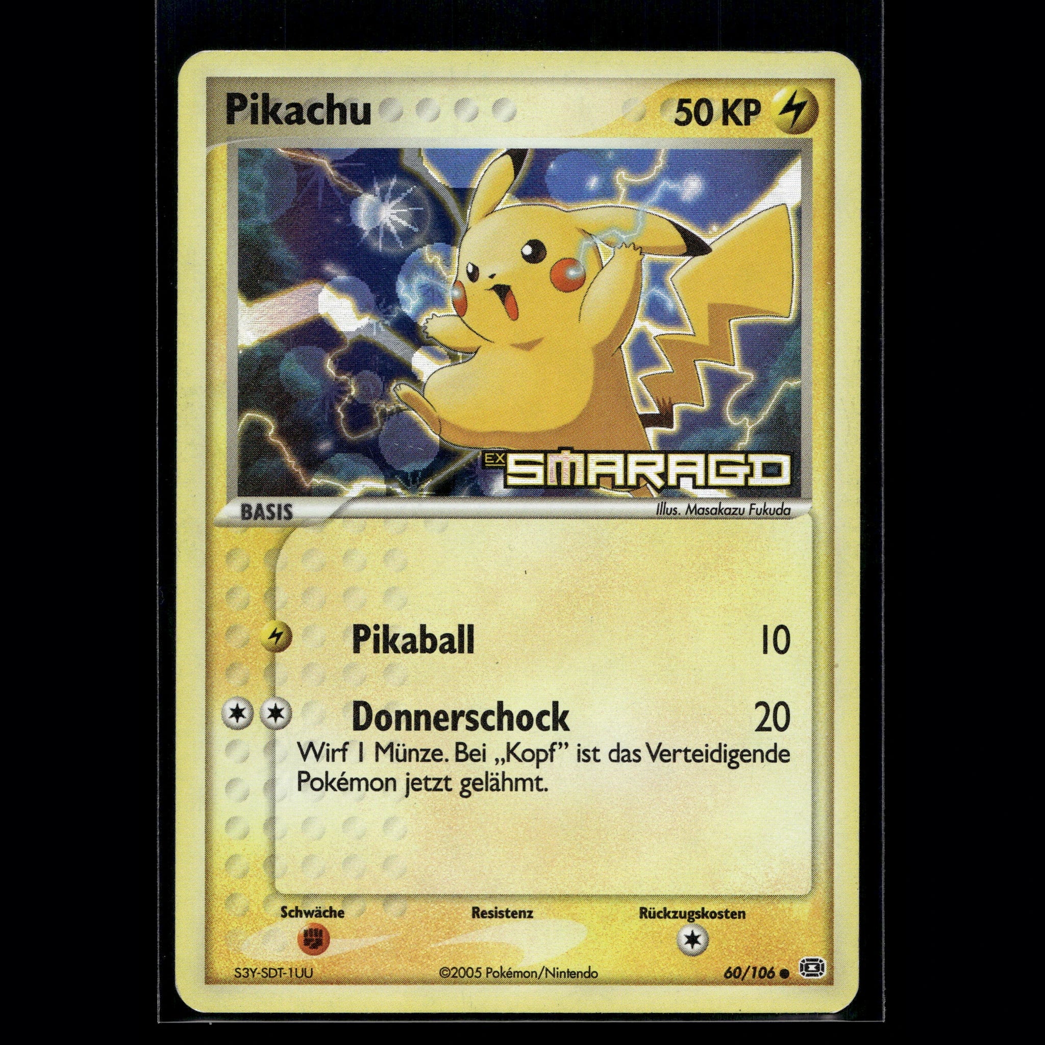 Pikachu · EX Smaragd · 60/106 · Deutsch · (Light Played) - Bild 1