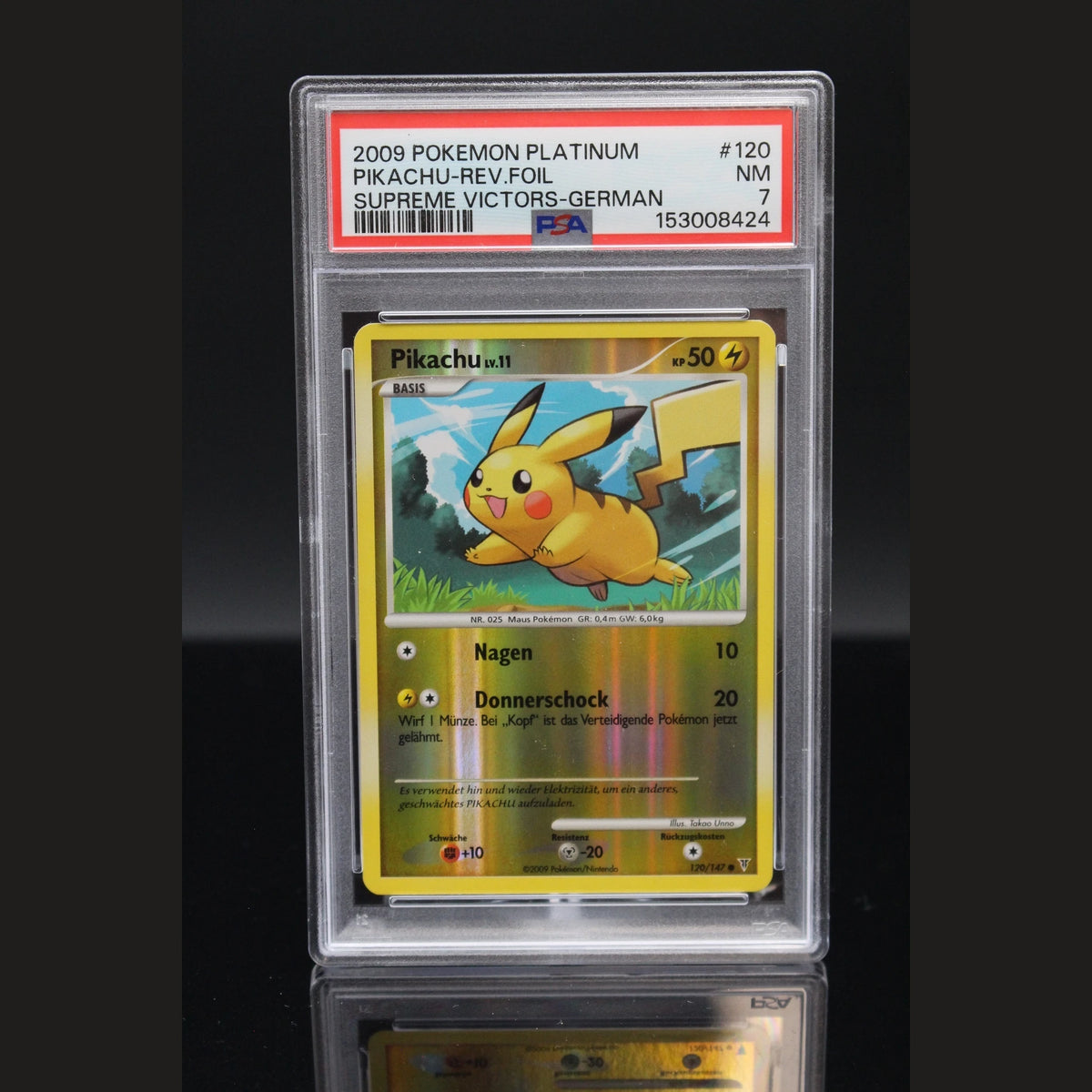 Pikachu Reverse · Ultimative Sieger · 120/147 · Deutsch · PSA 7 - Bild 1