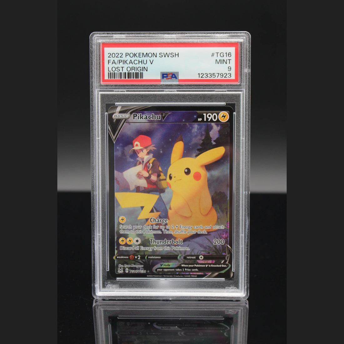 Pikachu V AR · Lost Origin · TG16/TG30 · Englisch · PSA 9 - Bild 1