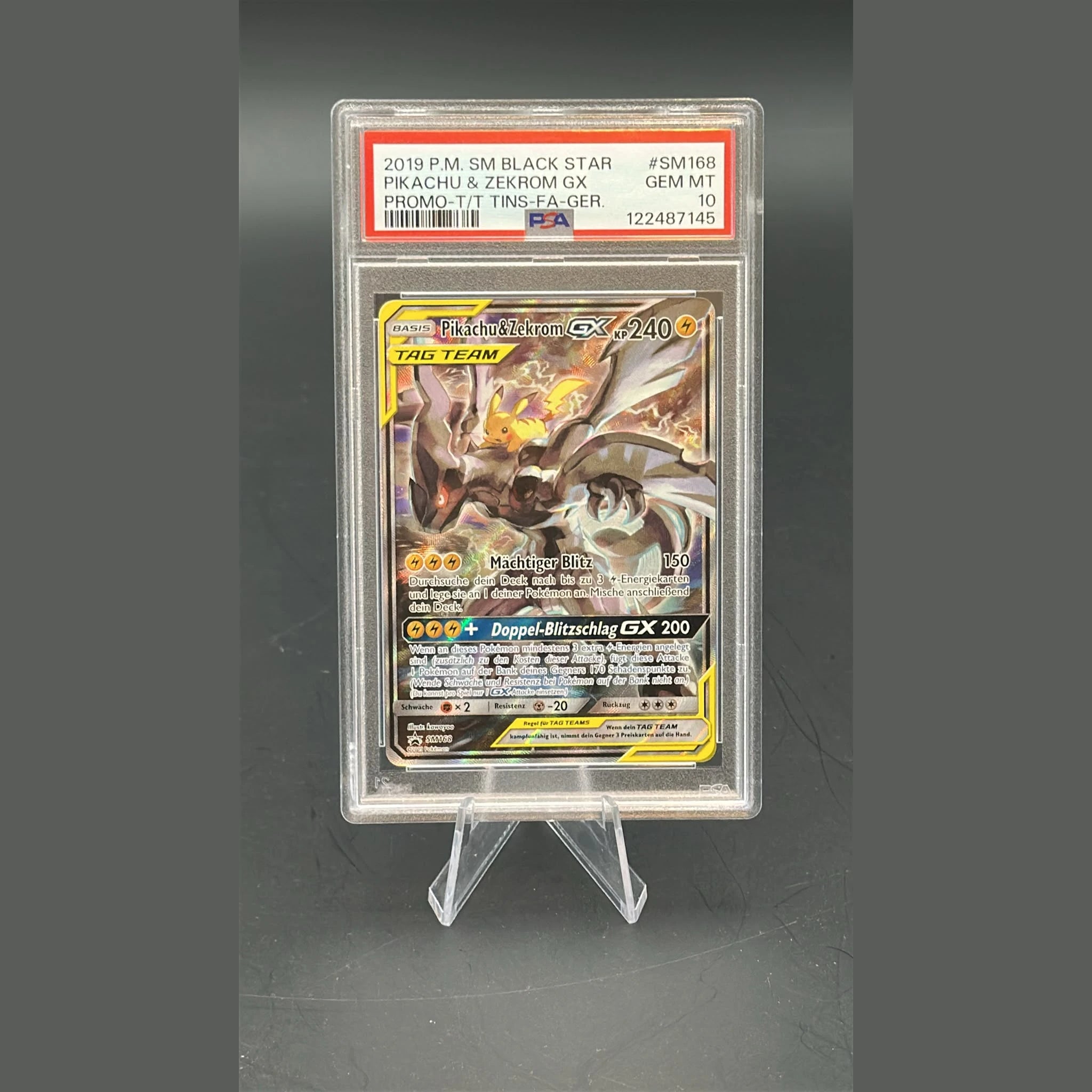 Pikachu & Zekrom GX · Promokarten · SM168 · Deutsch · PSA 10 - Bild 1