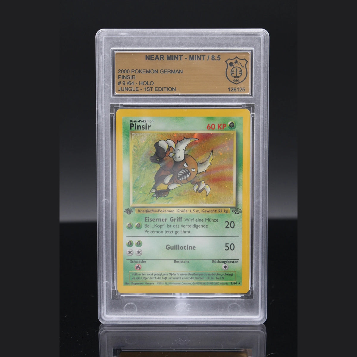 Pinsir Holo · Jungle 1st Edition · 9/64 · Deutsch · GSG 8.5 - Bild 1