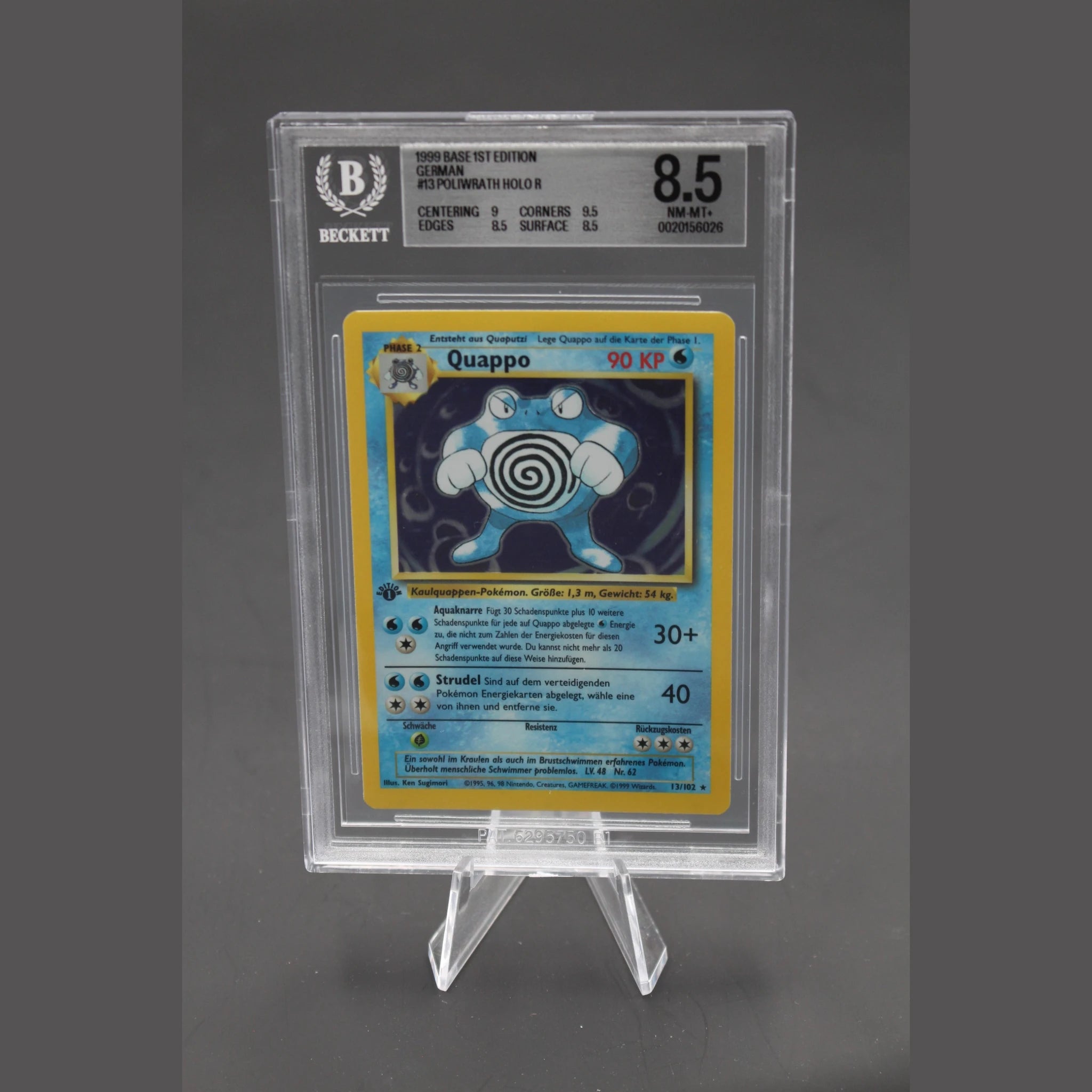 Quappo Holo · Base Set 1st Edition · 13/102 · Deutsch · BGS 8.5 - Bild 1