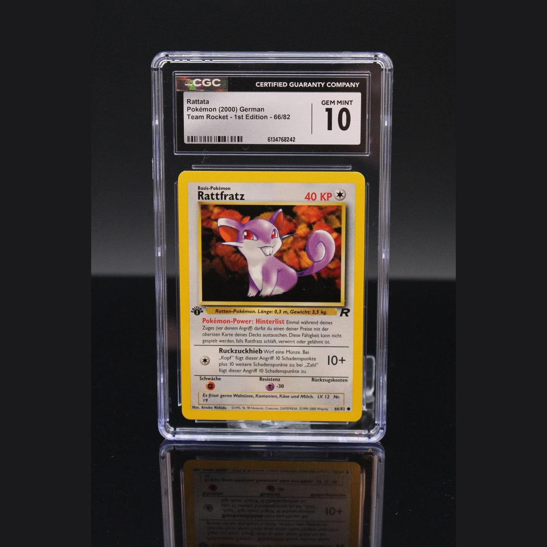Rattfratz · Team Rocket 1st Edition · 66/82 · Deutsch · CGC 10 - Bild 1