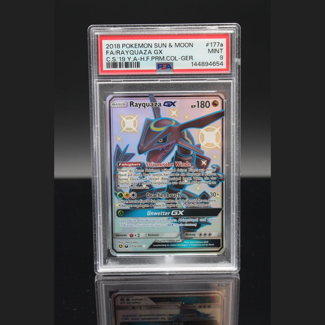 Rayquaza GX SR · Premium Collection · 177a/168 · Deutsch · PSA 9 - Bild 1