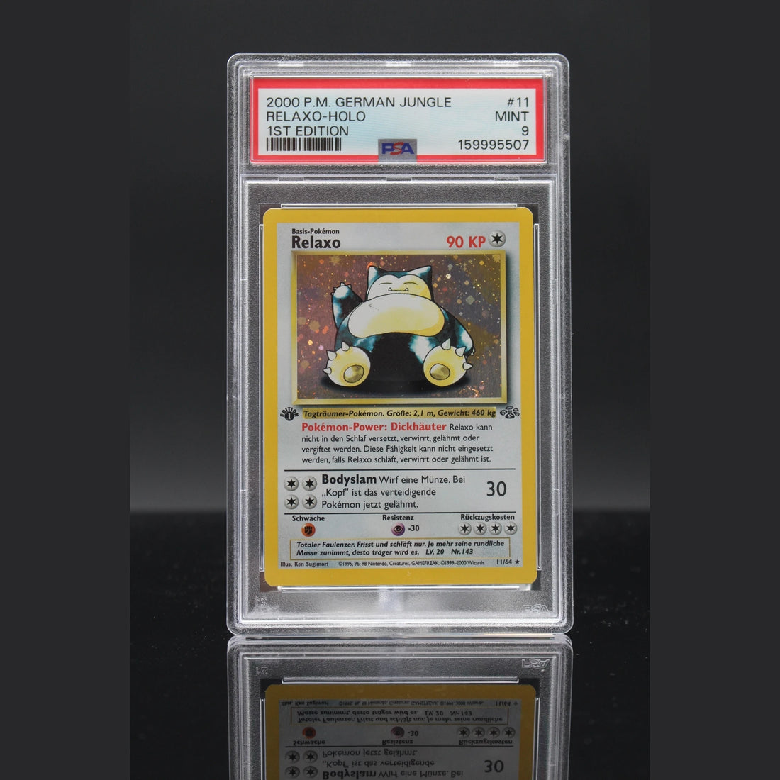 Relaxo Holo · Dschungel 1st Edition · 11/64 · Deutsch · PSA 9 - Bild 1