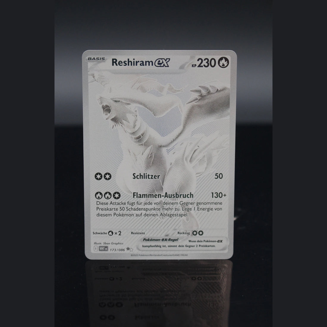 Reshiram ex SAR · Weiße Flammen · 173/086 · Deutsch · (Near Mint) - Bild 1